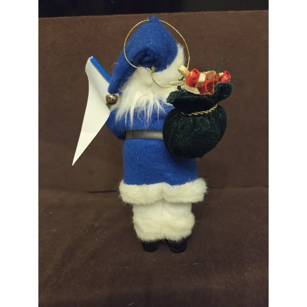University of Kansas KU Jayhawk Santa Christmas Ornament Display 9.5‎ Inches
